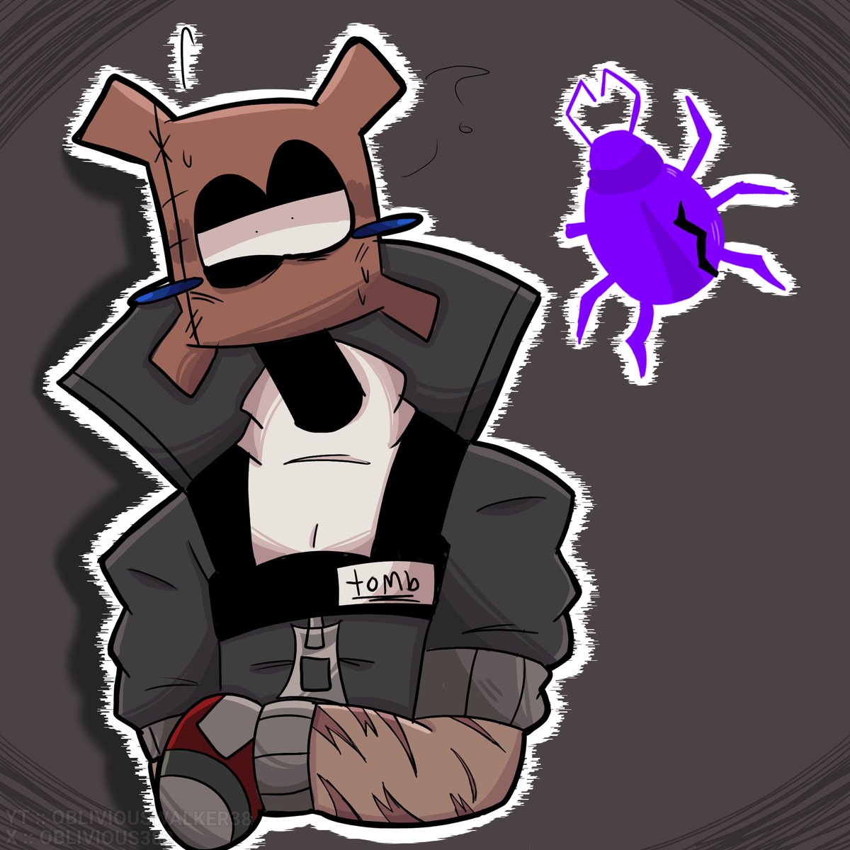 oblivious383's tweet photo. Tomb drawing since i might be a bit addicted to drawing him now..plus I woke up at 2 am feeling bored and frustrated so why not finish it off

[#art #tss #tombsserialslashing #ship #ibispaintx] https://t.co/7K4InATXHX