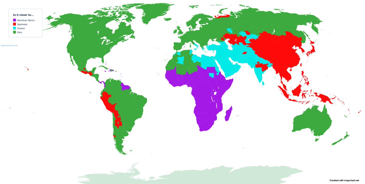 47Tolkien's tweet photo. Closer genetically to either Namibia, Japan, Greece or Italy https://t.co/48LcwveLmv