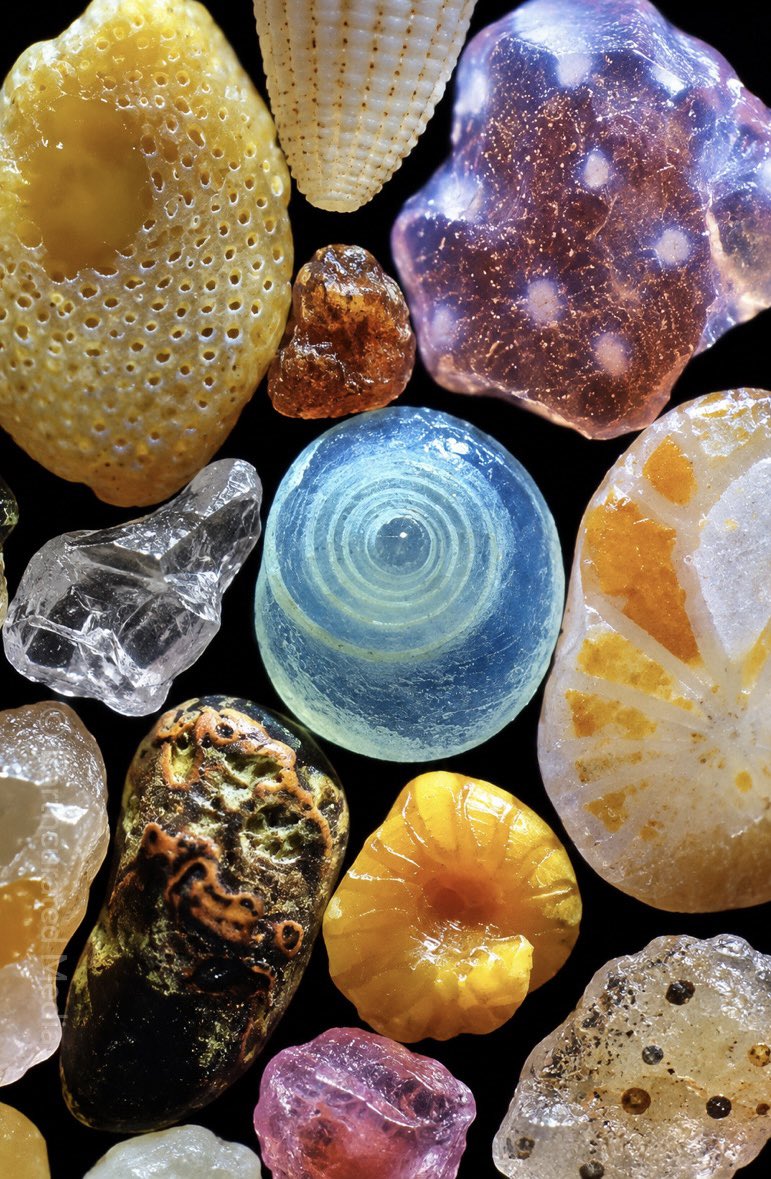 earthcurated's tweet photo. Sand looks ordinary until you see what it’s actually made of.

Magnified hundreds of times, individual grains can reveal tiny fragments of rock, minerals, shells and even marine organisms. https://t.co/dByOqfS5Ak