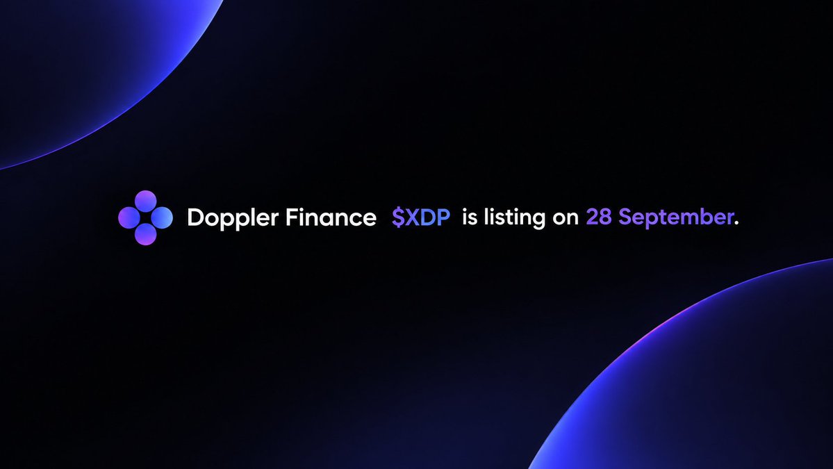 imalmahd's tweet photo. Doppler Finance $XDP is set to list on September 28.

The total supply is 10 billion $XDP. https://t.co/CZjVDMztuZ