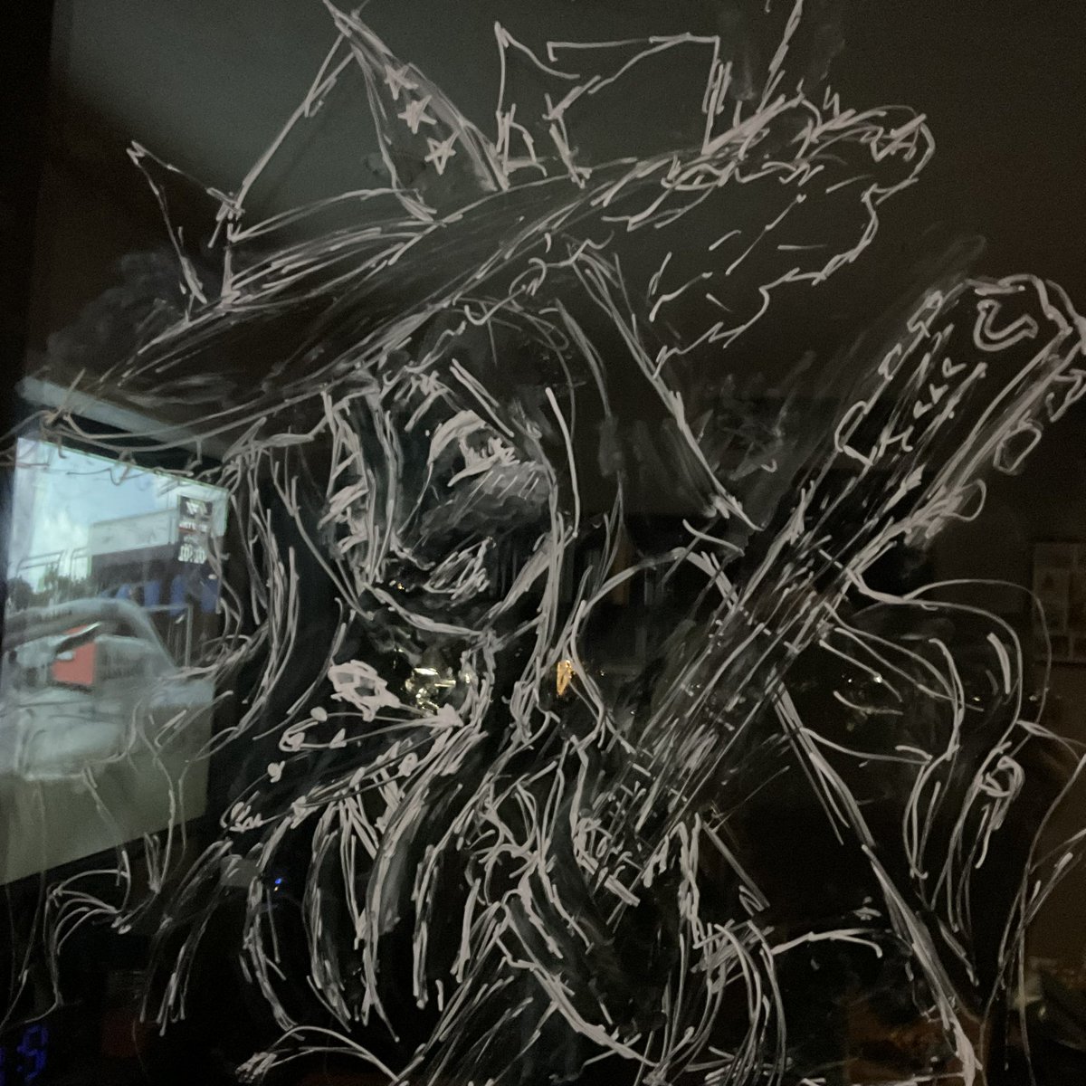 siihorse's tweet photo. day 1 of drawing until i find my stylus, i put seeking the pearl on the window https://t.co/aSrFu70zEO