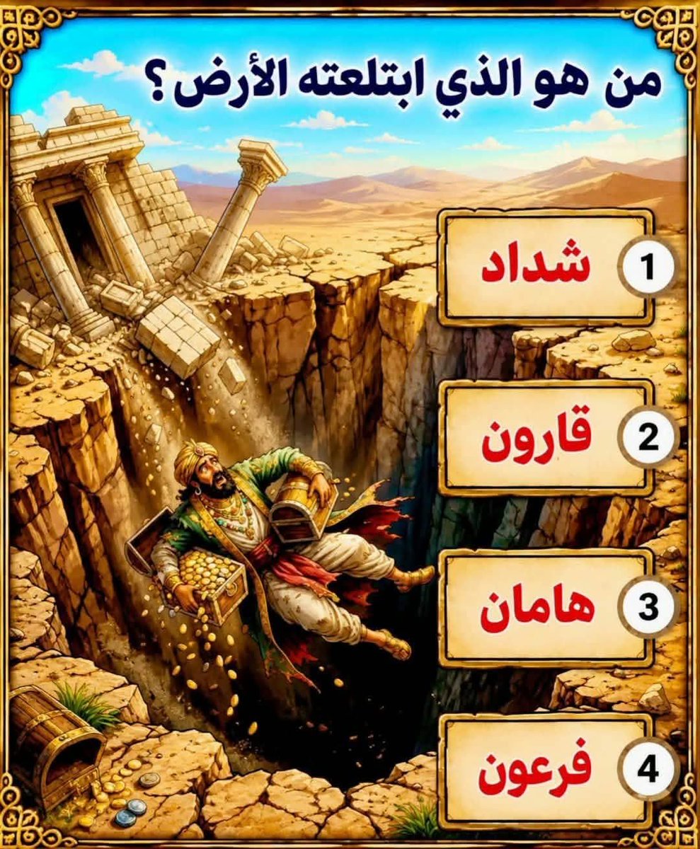 ali__380's tweet photo. سؤال يستحق التأمل مين الذي ابتلعته الأرض؟؟!!🤔🤔🤔👇 https://t.co/LzCU7eGbFz