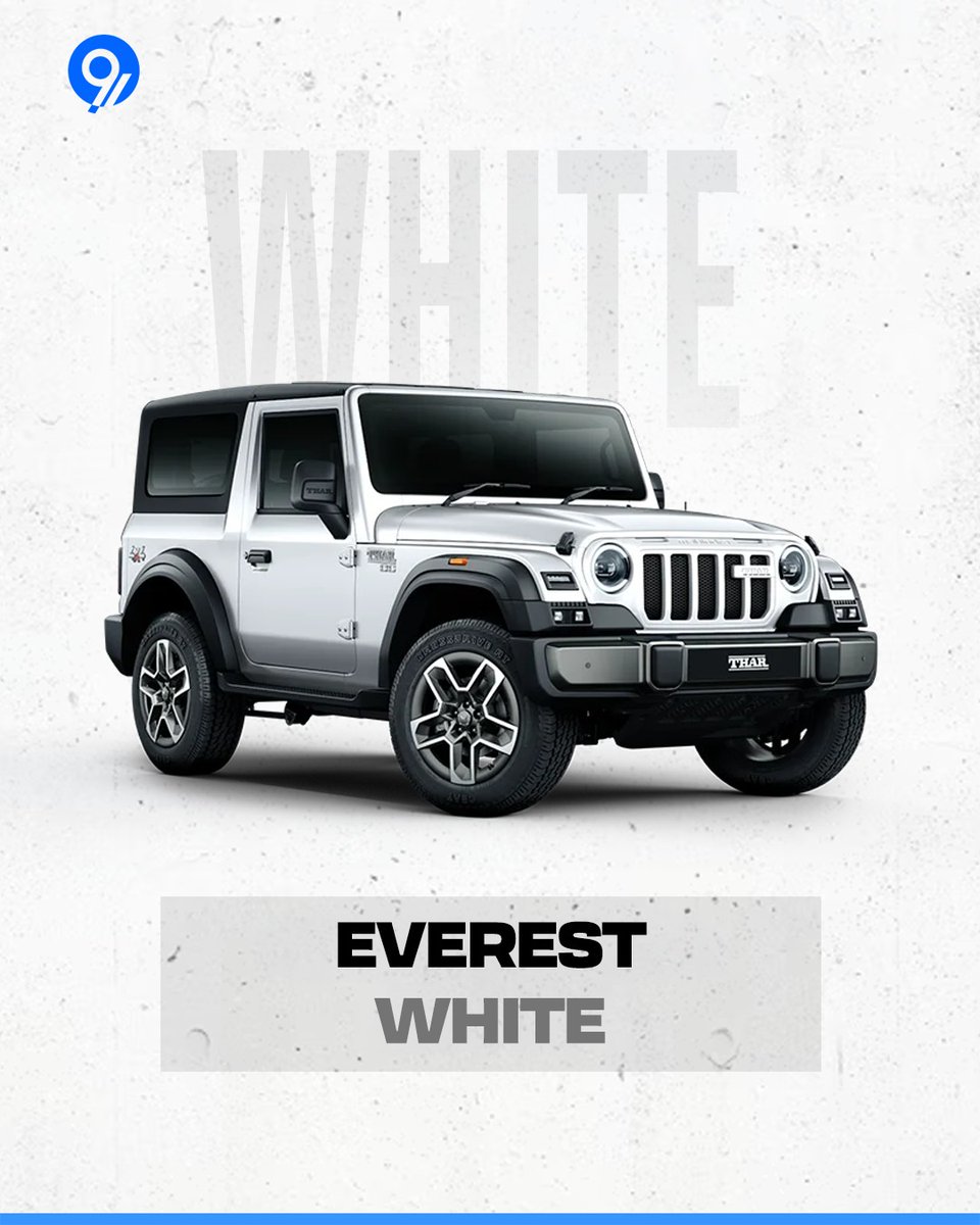 91wheels's tweet photo. 2026 Mahindra Thar OG, in every shade. 👀
A closer look at the colour options available on the new Thar OG.
#MahindraThar #TharOG #MahindraTharOG #SUV #91Wheels https://t.co/GXukGf3m3j