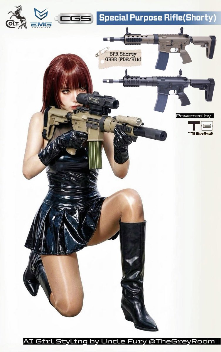 uncle_fury's tweet photo. EMG/Cyber Gun licensed
Special Purpose Rifle (SPR Shorty) FDE/BK
Powered by T8/CGS
Out Now! @ The Grey Room FB Store
*AI Girl Aoi with Special Purpose Rifle (SPR Shorty) FDE
*Airsoft Toy Only!
#EMG #CyberGun
#Colt #SPR #Airsoft
#T8 #CGS #MWS
#TheGreyRoom https://t.co/ysQgnqNMiT