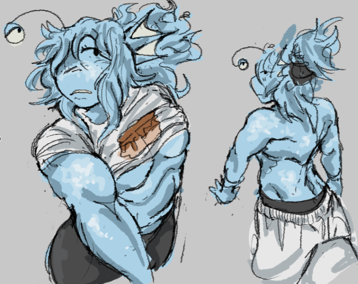EvilAssGoonLair's tweet photo. colored some old gailin doodles to shake off rust https://t.co/Ax8A7JFZpO