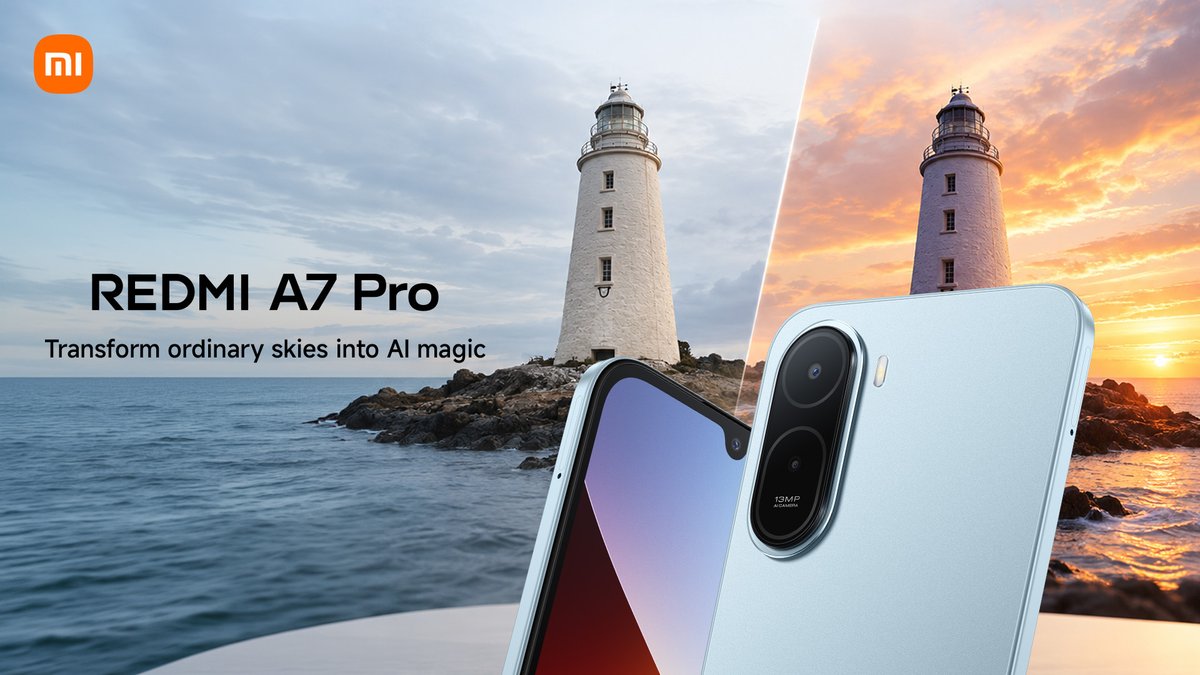 Xiaomi_Pakistan's tweet photo. Say goodbye to dull photos and hello to pure sky magic with the #REDMIA7Pro!
Capture, enhance, and share picture-perfect moments effortlessly using built-in AI features.
Buy now:
Mistore: https://t.co/r4A5GPkTag
Xiaomi Sale: https://t.co/2enxPtZu9G
Corecart: https://t.co/d9ngtk8jgC