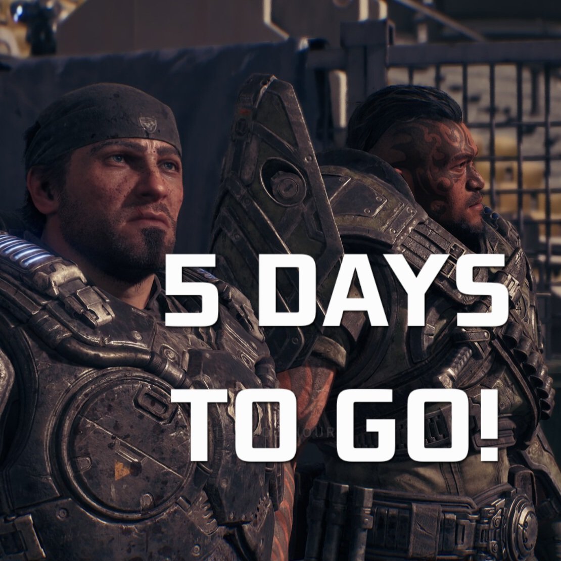 Gears_Intel's tweet photo. 5 DAYS TO GO UNTIL GEARS OF WAR: E-DAY - early access from 1st October https://t.co/0ERd9DSfXG