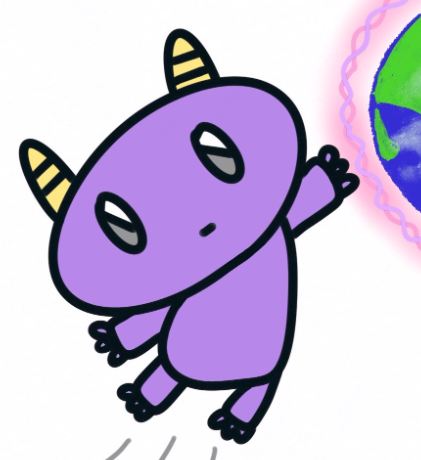GajumaruStudio's tweet photo. この子は地球が欲しい宇宙人👽🌏

「その地球、ぼくにくれない？」

名前はまだありません。

この子、かわいいと思ったら名前つけてあげてください…！👽

#オリジナルキャラクター #ゆるかわ #創作イラスト https://t.co/xXSLsRZpbI