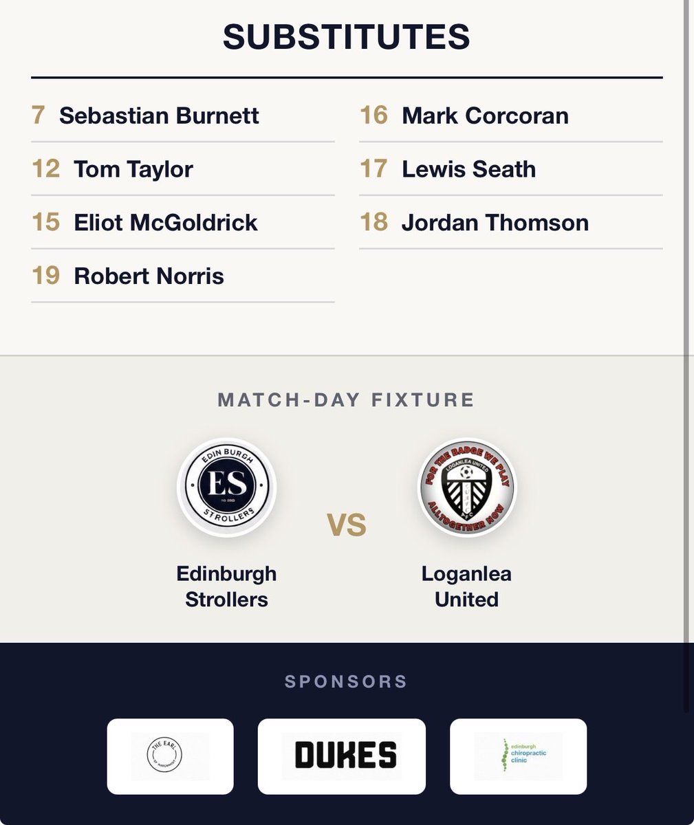 EdinStrollersFC's tweet photo. Team news for today's match vs @LoganleaAfc ..

🔵⚪️🔵⚪️ https://t.co/RvLTGILKo6