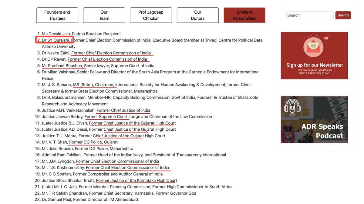 VijayGajeraO's tweet photo. Dallantop will not tell the public of India that SY Qureshi is associated with ADR, which is funded by the Ford Foundation. https://t.co/l5lEojxGsv