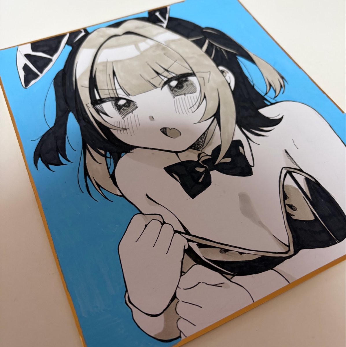 Pizza__Mania's tweet photo. 特に理由なく色紙描いた https://t.co/0NJPV63MfE