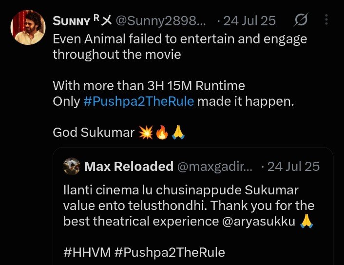 Sunny2898AD's tweet photo. Same opinion 
Theatre experience 🔥 https://t.co/Msh4iLqRmB