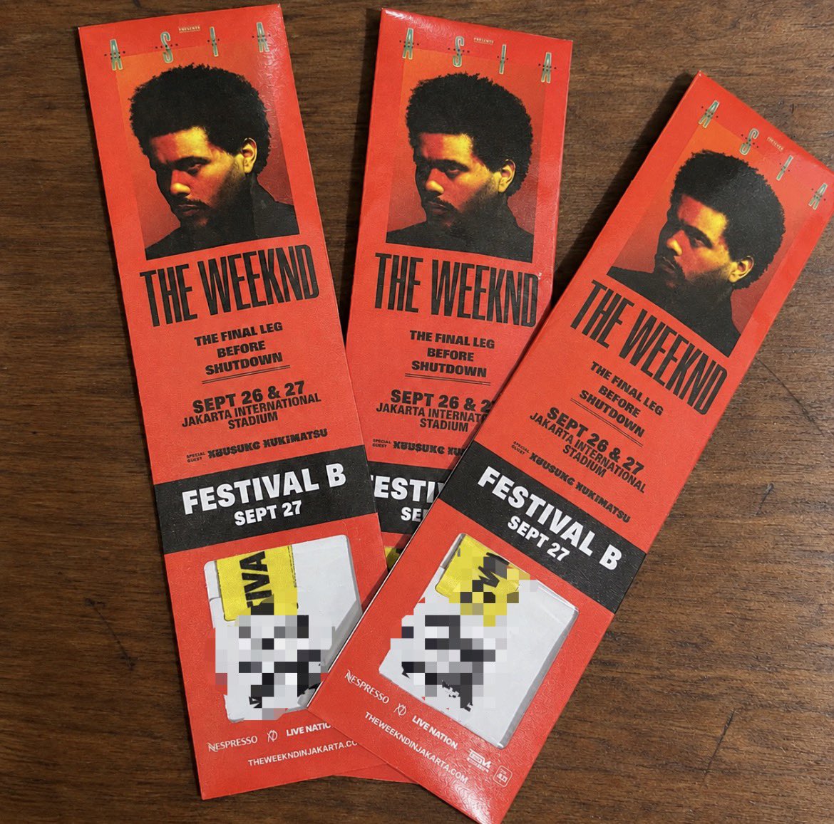 nmasavior's tweet photo. THE WEEKND JAKARTA

DAY 2  -  Festival B
💸 2 juta/tix

Bisa COD venue JIS/GBK ✅
langsung cusss DM aku yukk💃😍✨

Prefer bisa DP kecil, menghindari HIT &amp; RUN 🥺‼️

tag wts want to sell theweeknd jkt
#zonauang #theweeknd #wts #zonuang #wtb https://t.co/fatjOI8JwS