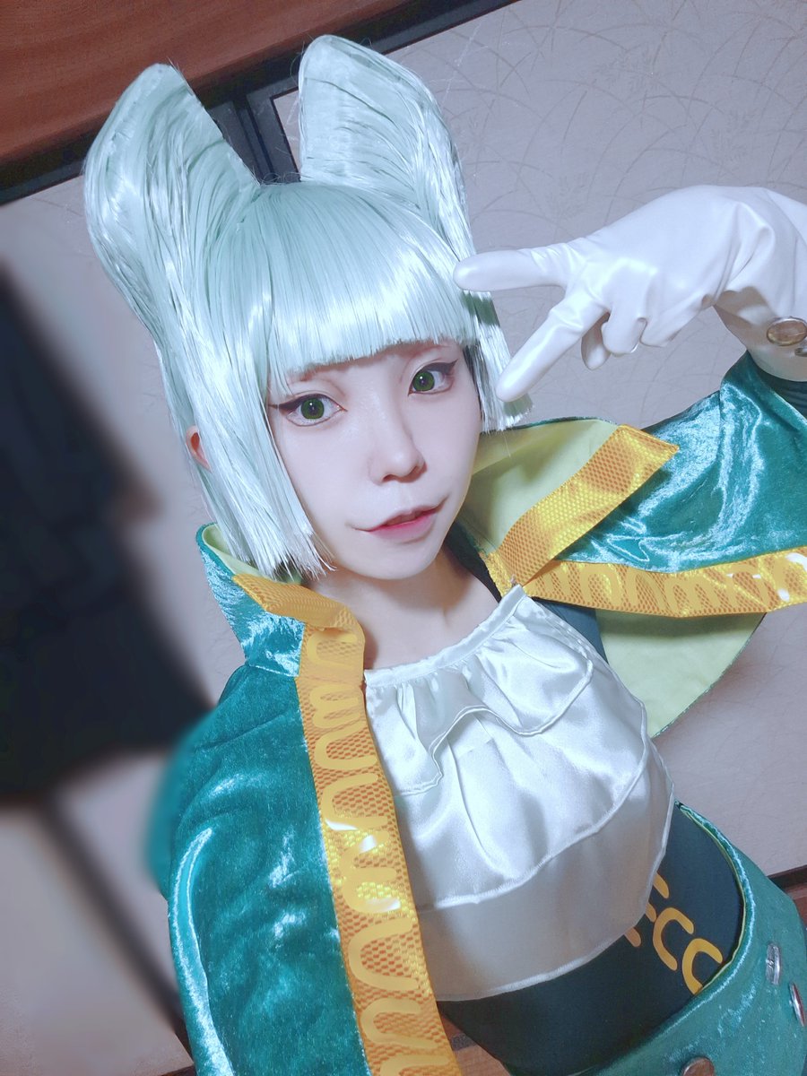 nanotebafo's tweet photo. ｼﾞｬ-ﾝ！完成〜！！！
無事模様入れも終わりました！
爆ｼｮ-はマナナールくんで参加します！！🍃

重加工マンなので実際の鳥類とは異なります、ウィッグは染めが間に合えばもう少し緑っぽくなるはず https://t.co/1Ng6OLFlW1