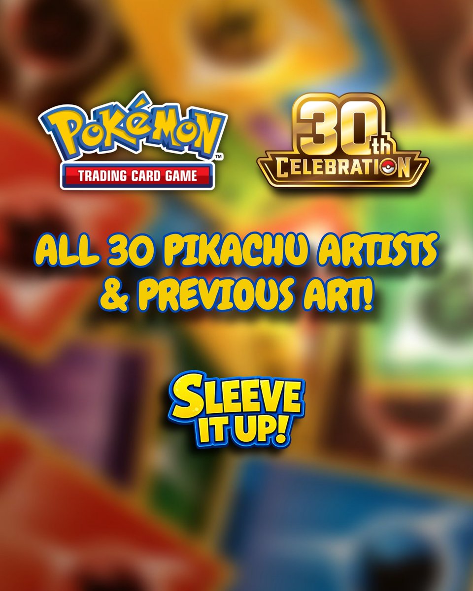 SleeveItUpTCg's tweet photo. Here are all 30 of the Celebration Pikachu cards, and their artists precious work!

Do you have a favourite Pikachu from the set? Or a new found love for an artist?

1/31 🧵

...

#Pokemon #Pokemon30 #PokemonCelebration #Pokemon30th
#30thPikachu https://t.co/6LbgZuUDoi