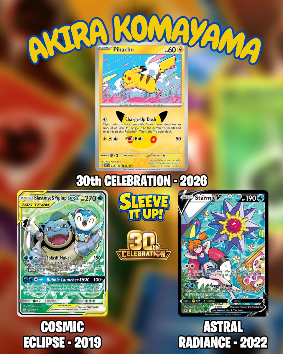SleeveItUpTCg's tweet photo. Akira Komayama
Deeply immersive, dynamic story telling but completely still at the same time.
A real snap shot art style, with bold colours and textures.
21/31
#AkiraKomayama #Pokemon #Pokemon30 #PokemonCelebration #Pokemon30th
#30thPikachu #PokemonArt https://t.co/PjmP5hEFhK