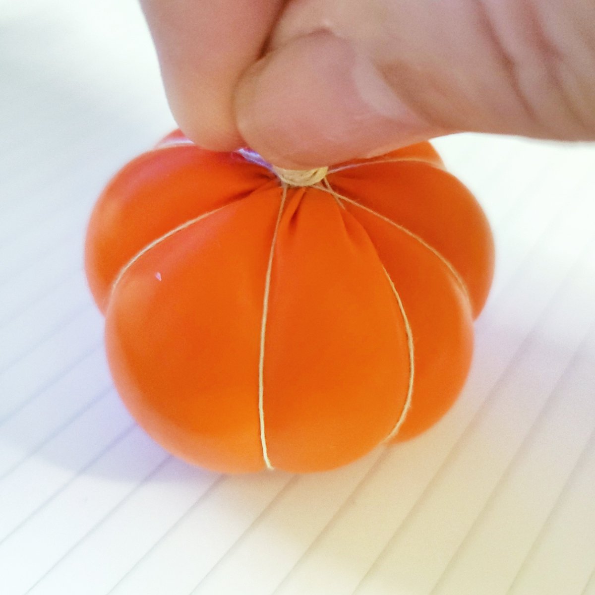 arcturus_k's tweet photo. 風船の中に綿をつめて、
糸できつく縛ったら…
カボチャができたぁ🎃

ぷっくり可愛い❤

#たまたまできたもの https://t.co/xBabF9fCoH