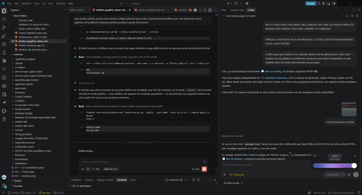 francoaltavist's tweet photo. y el que sabe codea antrpohic claude opus 5.5 max y gpt openai astra ultra de manual como diria el coscu https://t.co/Cs5co6iknG