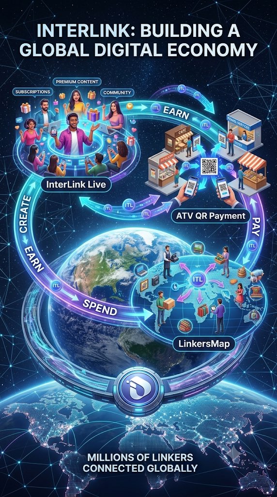 Naga0bp's tweet photo. Powering the future of Web3, InterLink connects millions worldwide. Create on Live, pay instantly with ATV QR, and trade borderless on LinkersMap—building a complete digital economy to earn and spend. 🌐⚡ #InterLink #ITLG #ITL #Web3 https://t.co/rZ7rEw7vXb