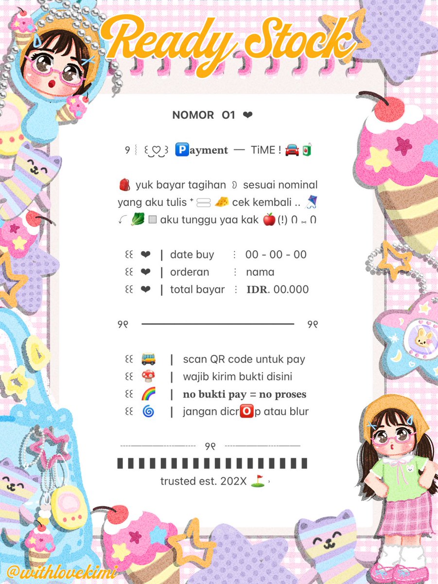 withlovekimi's tweet photo. ⠀
⠀⠀♥︎  ︴꒰⠀help retweet? arigatOu!⠀꒱
⠀⠀╭──⠀#zonauang  ୨୧

⠀⠀Moshi⠀__⠀mOsh?!⠀ready stock⠀🍎
⠀⠀🪁 🍤 wording  payment receipt 🚖
⠀⠀siap⠀dibeli! ☘️ 𓈈⠀sekarang!  :¨ ·.· ¨:
⠀⠀ⓘ  ☆   harga:⠀IDR  10.000⠀coins 🌀

⠀⠀꒰⠀꒱⠀⑅⠀yuk  jajan !  🚨
⠀ https://t.co/jlnMkuLj8c