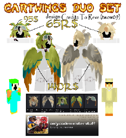 babyhampter's tweet photo. cartwings duo roblox ugc set is out :P https://t.co/THf39ikAX6