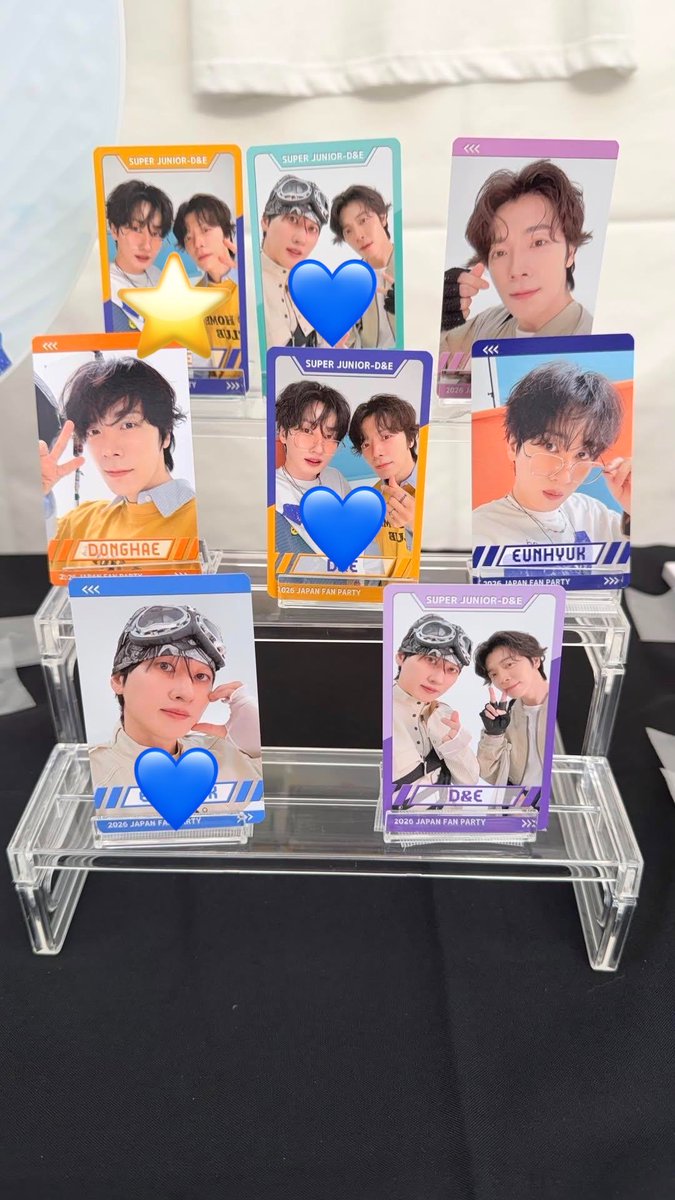 sepi1986's tweet photo. SUPER JUNIOR D&amp;E 2026 JAPAN FAN PARTY [ArcaDE] トレカ 交換 探しております🙇🏻‍♀️
譲⭐️ 求💙 今日明日どちらもいるのでいらっしゃいましたらお声掛けください！ https://t.co/kgWUXweRUz