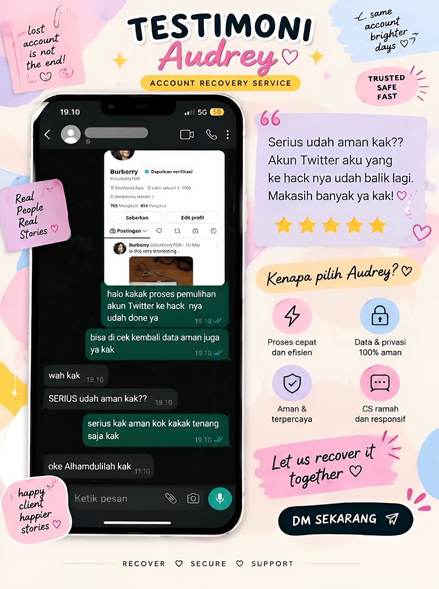 sceneryol's tweet photo. OPEN JASA PEMULIHAN &amp; HAPUS AKUN SOSMED✨

Melayani🙌🏻

↘️Pulihkan &amp; Pulihin/Balikin Akun
↘️Hapus/Nonaktifkan Akun
↘️Hack Akun
↘️Sadap Wa/All Sosmed
↘️Reset Hp
↘️Lacak Lokasi

(Instagram,Tiktok,Gmail/Email,Facebook,Telegram,Twitter/X,Dll)
  
Konsultasi? WhatsApp di bio!
#zonauang https://t.co/MHhAPZAqah
