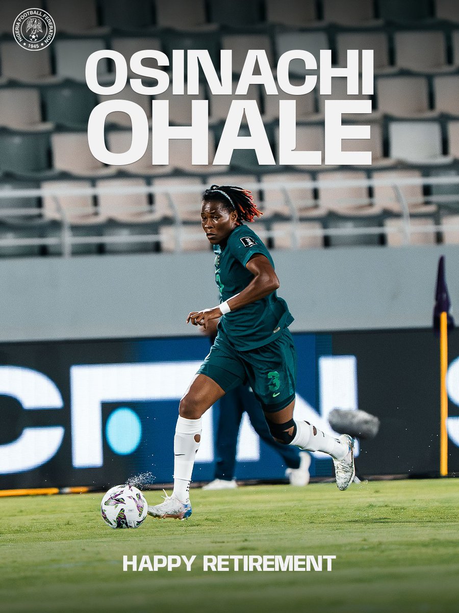 NGSuper_Falcons's tweet photo. Enjoy your retirement, Osi⭐️ https://t.co/nzOrxqkk4K