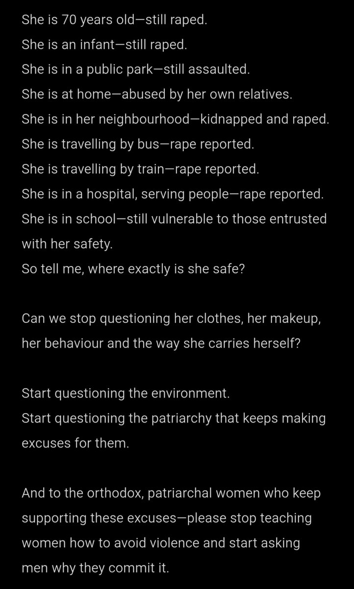 Preetiiiii_'s tweet photo. I guess, according to some “great minds,” the only solution is to kill all the women—because apparently holding perpetrators accountable is too much to ask. https://t.co/bFrkLe8zCP