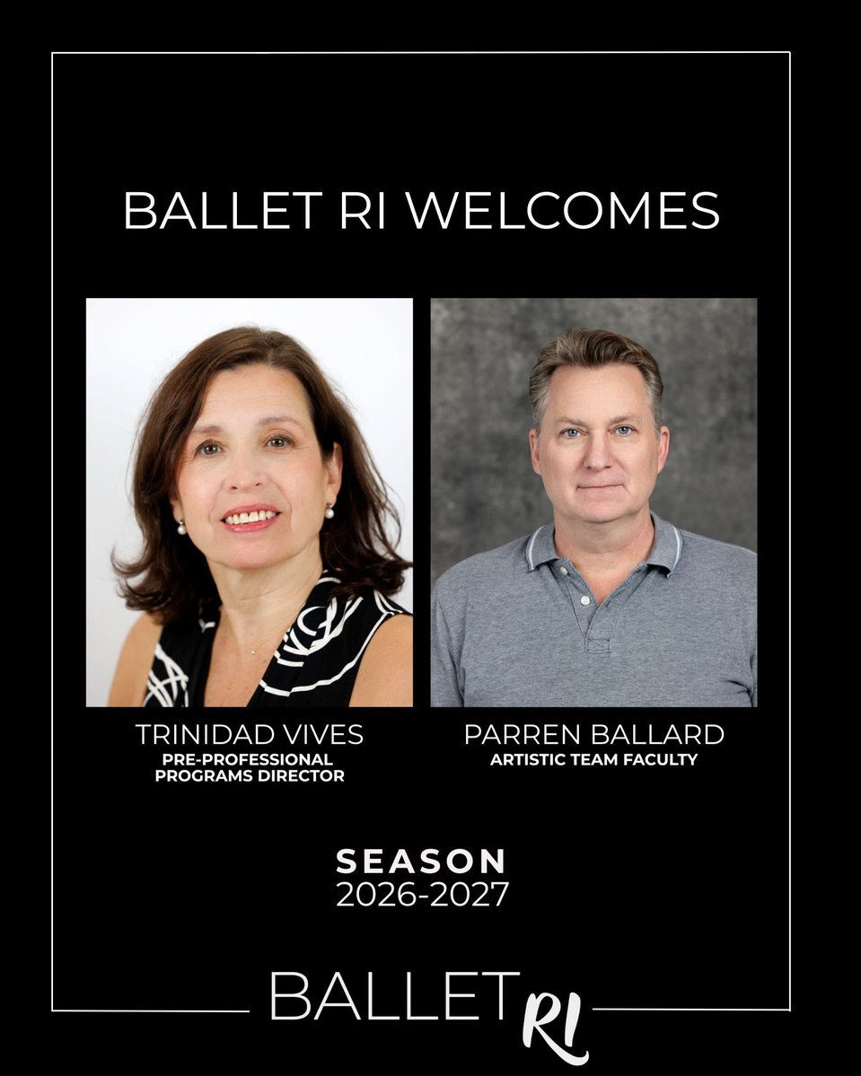 WinfredShati's tweet photo. Big news! Please join us in welcoming Trinidad Vives as Ballet RI’s new Pre-professional Programs Director and Parren Ballard to our Artistic Team. We’re thrilled to have these legendary dancers and educators supporting our students’ and dancers’ https://t.co/kLXBi03KUZ