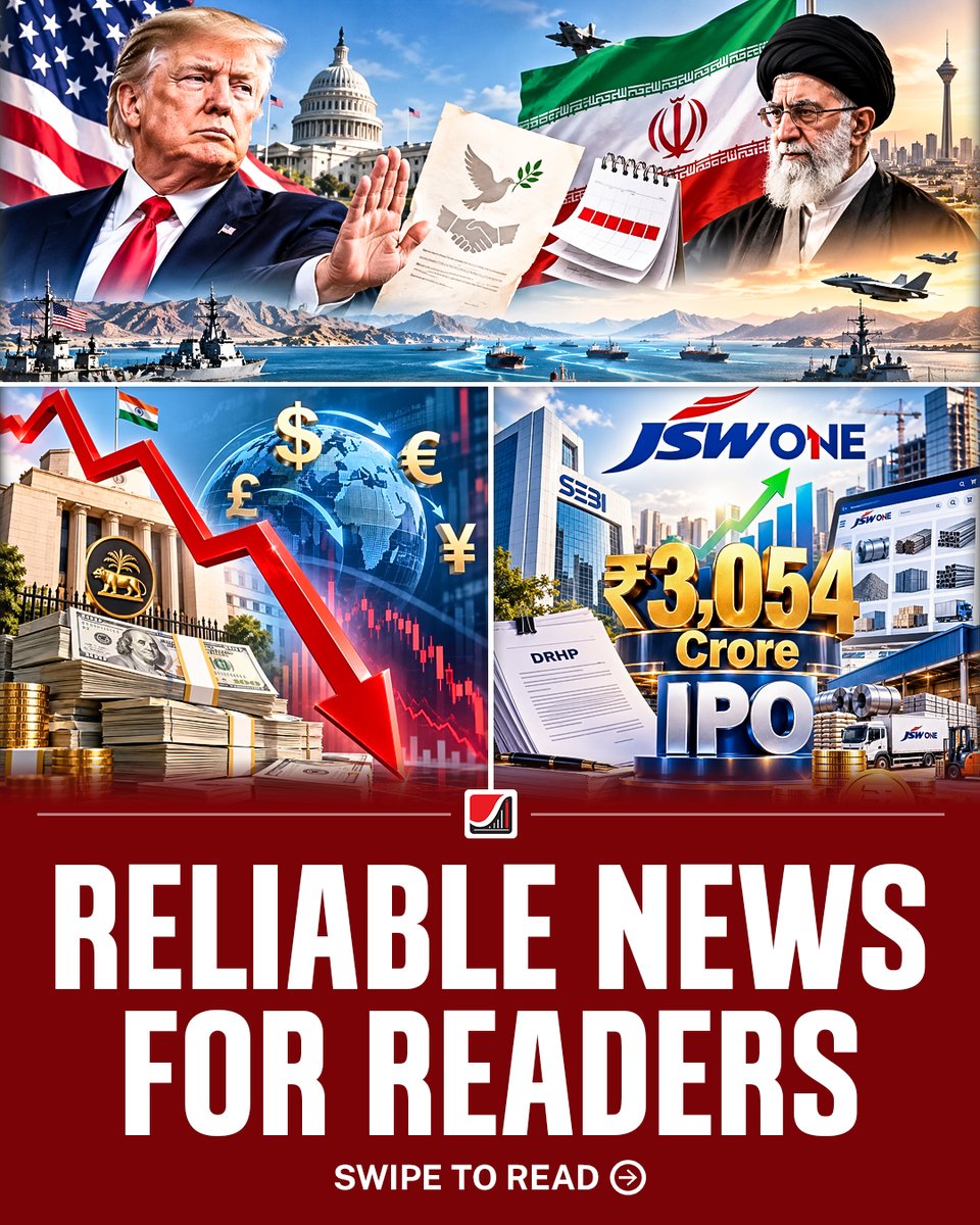 smartinvest25's tweet photo. ๐จ Global Markets & India Business Flash! ๐๐
โ๏ธ US-Iran tensions keep global markets cautious, ๐ต Indiaโs forex reserves witness a sharp weekly decline.
.
Click on link for more details
https://t.co/pMkW5kQgvN
.
#GlobalMarkets #ForexReserves #JSWOneIPO #StockMarketIndia https://t.co/0iAU5cBYYA
