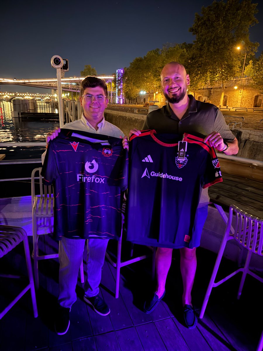 rupertsrainbow's tweet photo. Two children, 3,500+ miles apart, connected by the same ultra-rare condition. 💜 We first met Archie’s family in Boston and a friendship began. This week we reunited in Paris and swapped @dcunited &amp; @Wrexham_AFC shirts — two cities, one AHC community. 🌈 
https://t.co/HfUzHn4ZFe https://t.co/wCVdggbBhd