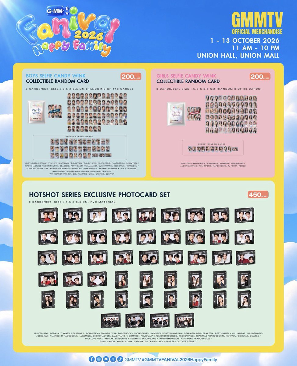 BBeautyy_s's tweet photo. มีคิวรอบ Walk in วันที่ 11 นะฮับ (คิว 8x)

— random +20฿ นอกนั้นหิ้วฟรีคับ
❌ ไม่ได้คูปองนะงับ

💌 สนใจ DM ได้เลยค้าบ
นัดรับวันที่ 11 / ส่ง +50 บาท

สินค้าหมดคืนเงินเต็มจำนวนคับ 🙇🏻‍♀️

#GMMTVFANIVAL2026HappyFamily https://t.co/YN4U8L220q