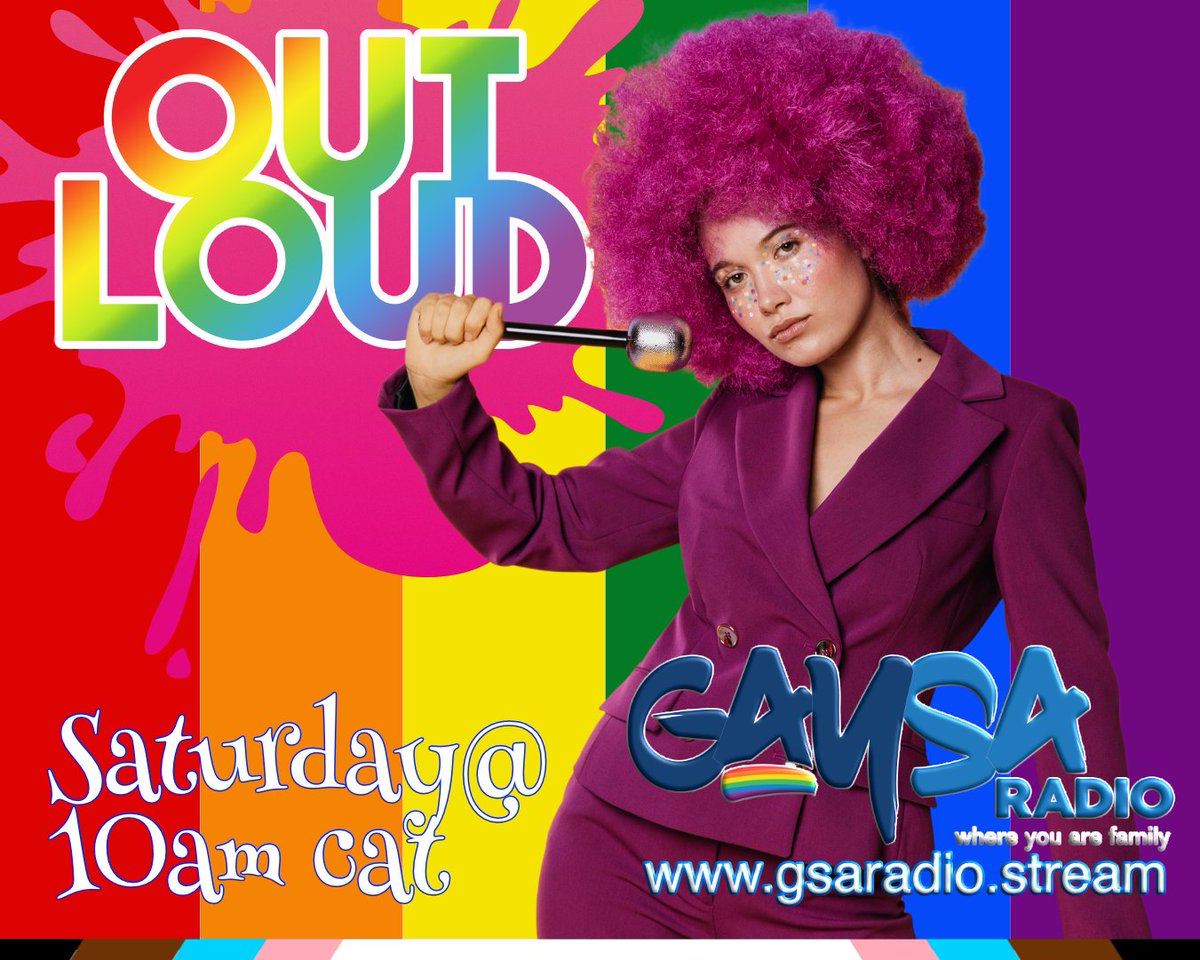 gaysaradio's tweet photo. 🌈 10 AM soundcheck: proudly OUT LOUD.

Before lunch even thinks about arriving, Out Loud Music Show is bringing the weekend warm-up to GaySARadio with bold LGBTQ+ sound, creative energy, and tracks that know exactly how to move a room.

Today’s volume settings:

LOUD for the dan https://t.co/Vf4ZyrUAll