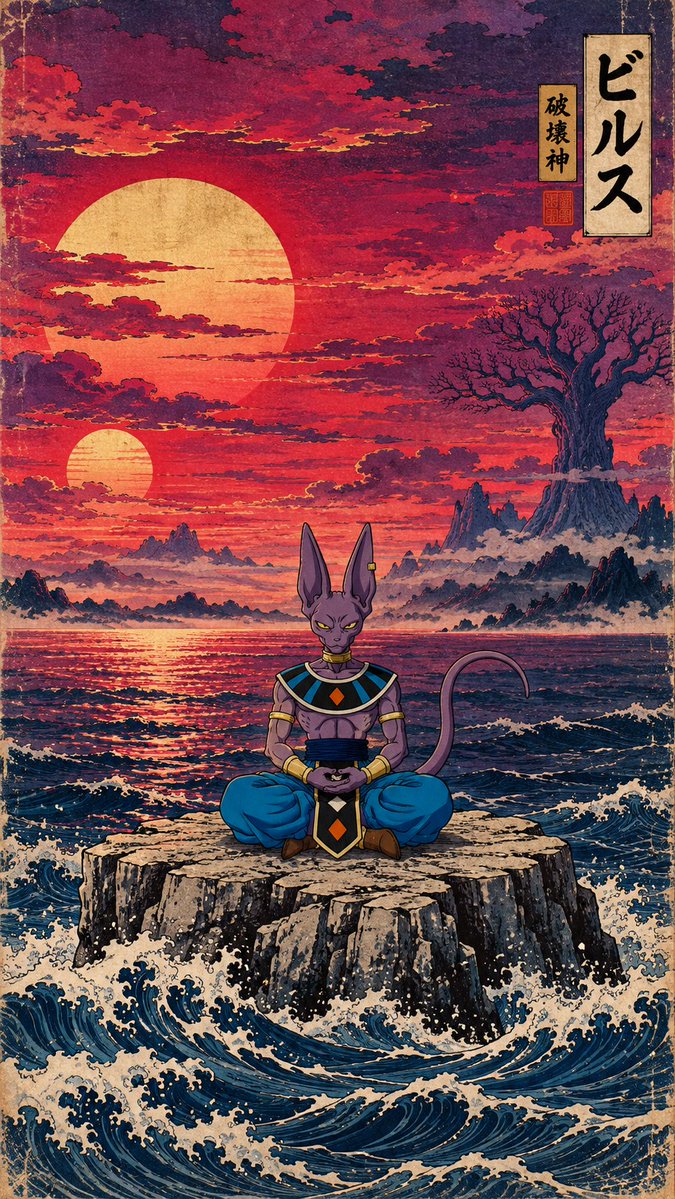 GuruWallpaper1's tweet photo. Dragon Ball ukiyo-e wallpaper https://t.co/uQASbo4zjn