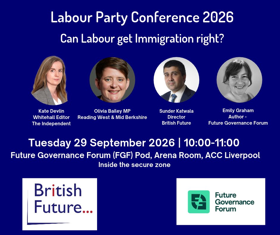britishfuture's tweet photo. 'Can Labour get immigration right?' Join us at Labour Party Conference to discuss on Tues 29th (10am, ACC) with @oliviabaileymp; @EmilyAGraham2; @sundersays @_katedevlin + others TBC. 
https://t.co/SrekdDbdHZ https://t.co/JoRtBwpHYk