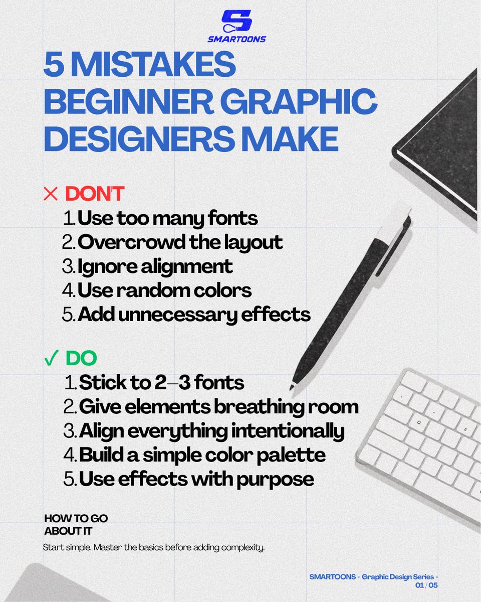 smartoons6's tweet photo. Early mistakes you make as a graphic designer https://t.co/R06FL8Iqe9
