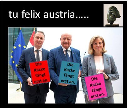 fuers_Volk's tweet photo. Mit diesen drei unsäglichen Gestalten, ist Österreich im Ar...! Warum gibt es immer noch SOVIELE, die dies nicht checken? Ist es wegen der Abhängigkeit dieser "Arbeistscheuen u gesistig Minderbemittelten", die ohne Parteibuch nicht im Stande sind ihr Leben zu meistern? ☹️ https://t.co/vy0XKszcH8