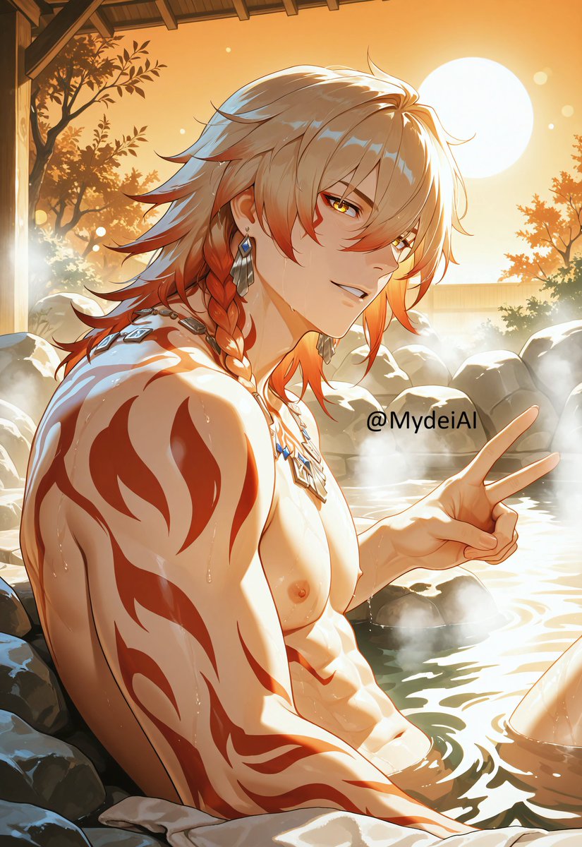 MydeiAI's tweet photo. Mydei taking a relaxing break at the hot springs... 🌊✨
#AIart️️️️️️️️️️️️️️️️️️️️️️️️️️️️️️️️️️️️️️️️️️️️️️️️️️️ #mydei #HonkaiStarRail https://t.co/ccRUStMQqk