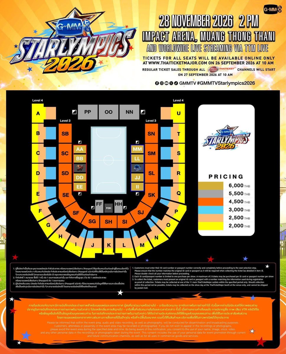 KarisaBryneld's tweet photo. มี BB 2 ใบสุดท้ายค่ะ ใบละ 6,500 
สนใจสอบถามได้ แถว B  ที่นั่งติดกัน 🧡
#GMMTVStarlympics2026 https://t.co/a7HLPTEKVY