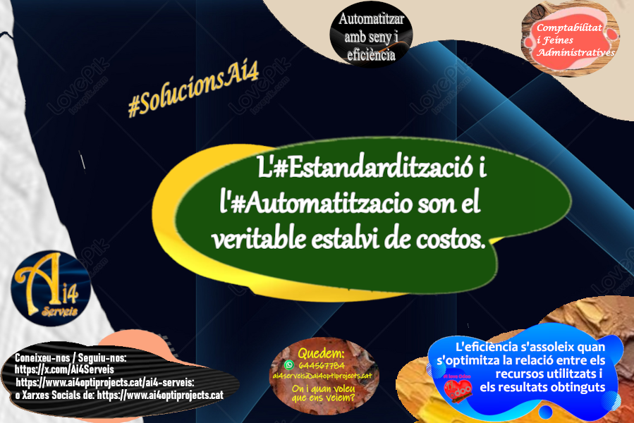 serveis38965's tweet photo. Els #DirectorsFinancers i els #DirectorsdOperacions ja no trien l'#EquipamentTecnològic, sinó que trien si les dades poden fluir netament entre ells. L'#Estandardització i #Automatitzacio son el veritable estalvi de costos.
#SolucionsAi4 #FeinesAdministrativesAMida https://t.co/4Lk55YYBh0