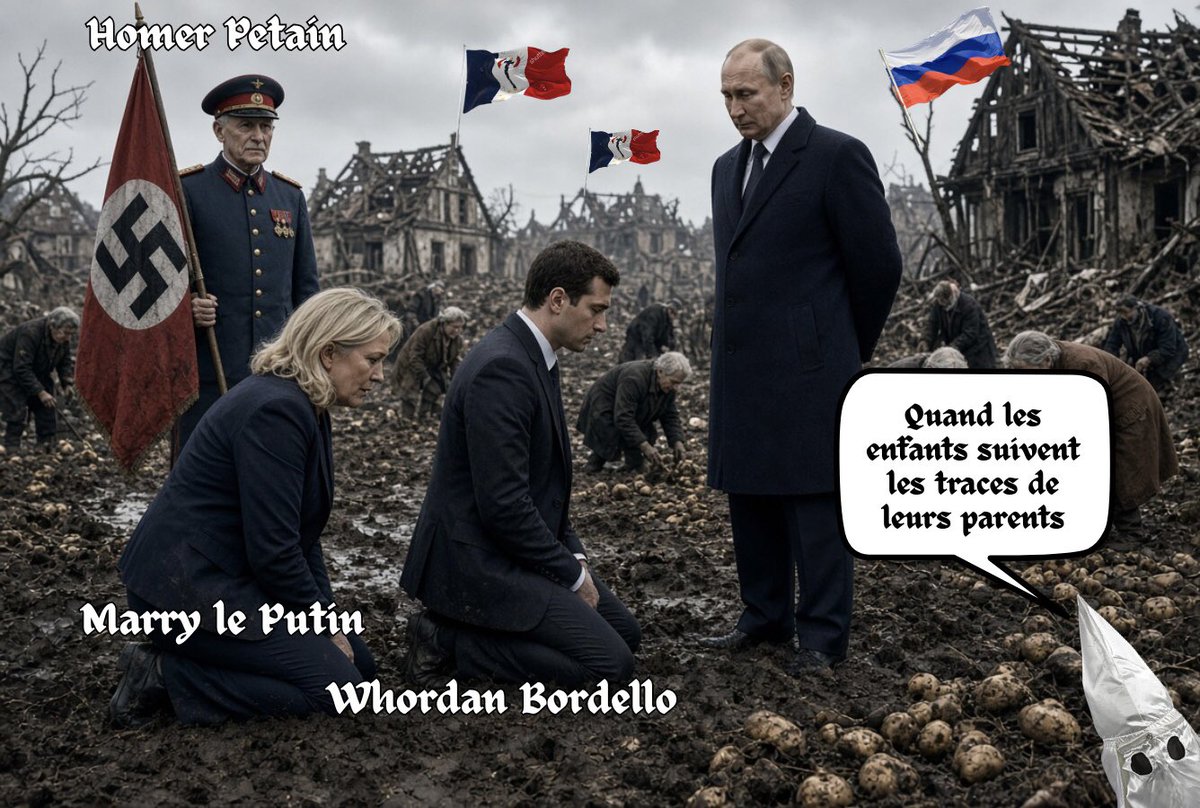 LuckysHelper's tweet photo. @MLP_officiel #MarryLePutin Toujours à la solde de Moscou, solde de Moscou, solde de Moscou🎶
#MarryLePutin Une fois prostituée, on reste prostituée, prostituée, prostituée🎶
#MarryLePutin trahi la France tout comme son père, tout comme son père, tout comme son père🎶
#MarryLePutin NaziVichy🎶 https://t.co/2Kr3jjA7RB
