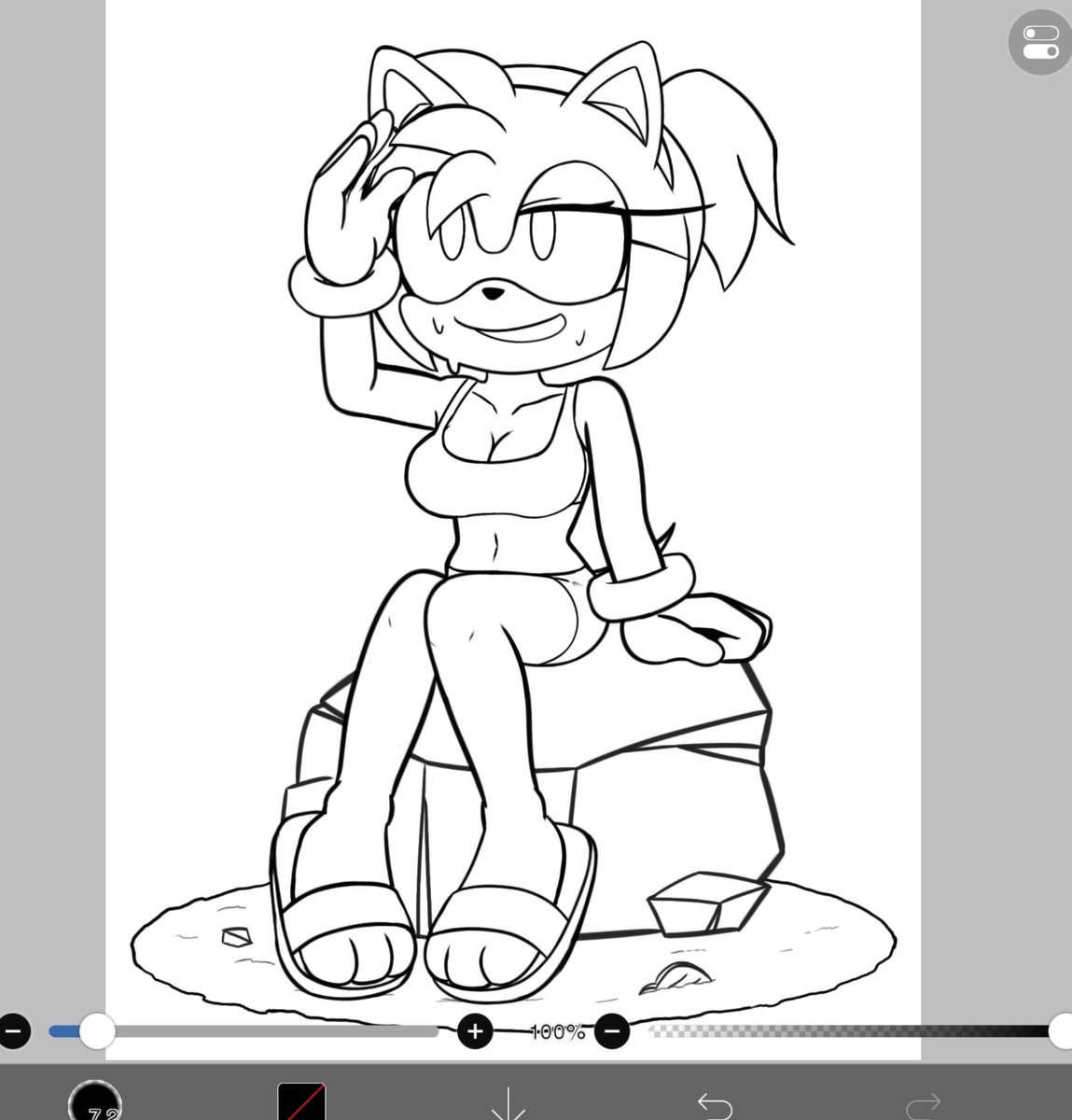 HakuNaoNao's tweet photo. Beach Amy Rose ⛱️✨

Drawing WIP

#amyrose #sonicthehedgehogㅤㅤㅤ https://t.co/I1t8ked4t2