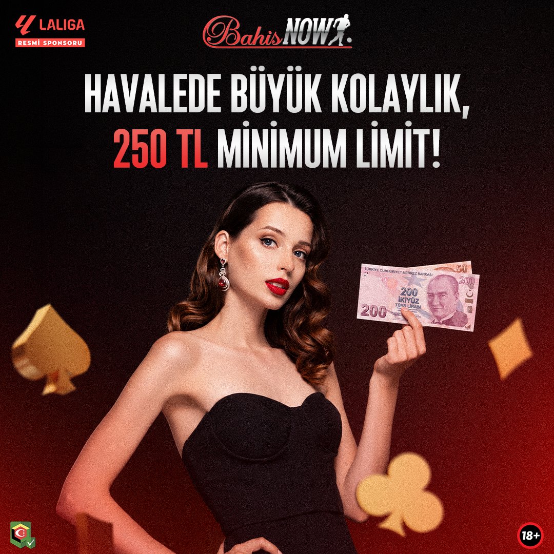 BahisNow66's tweet photo. 💸 Havale İşlemlerinde Düşük Limit Dönemi!  

✅ BahisNow’da oyunlara 250₺ ile başlamak artık çok basit.  

🎉 Hemen işlemini yap, bahis ve oyunların keyfini doyasıya yaşa!  

🔗 BahisNow giriş linki profilde. https://t.co/gy2xHNKVzm