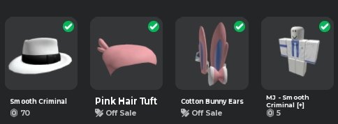 Randomayy_YT's tweet photo. @DNBFormula1 Majority of the ugc I use beside the Michael Jackson ones are off sale, they used to be up back when I bought them in 2023 but I'm sure there are other substitutes for it!! The face is self made in a game where you can make custom UGC however https://t.co/MzVVWBKIM4