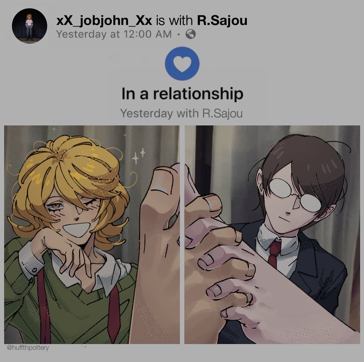 huffthpottery's tweet photo. Just learned I’m older than fb #doukyuusei https://t.co/BFORA01hp6