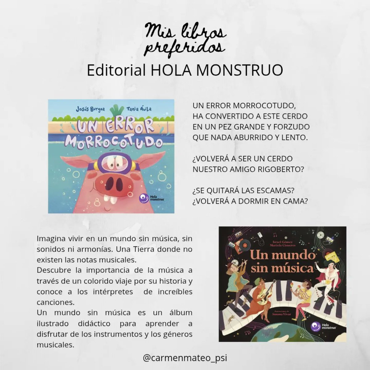 BarbaraFara3's tweet photo. HOLA MONSTRUO PUBLISHING’S TOP TEN

On Instagram—and in life and publishing in general—everything moves too fast. Since I post almost daily, wonderful books can become invisible just because I reviewed them months or even years ago. So, taking https://t.co/jrXl9NJ9OO