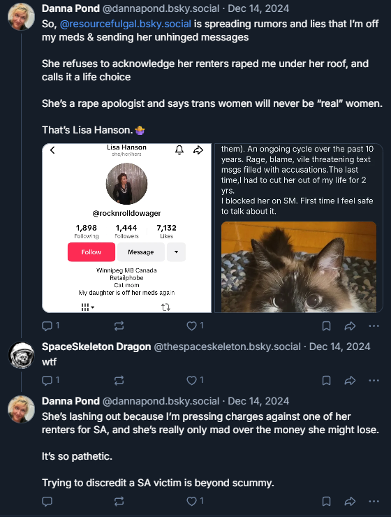 MeatLogger's tweet photo. @IAmDannaPond @facebook Yep, you posted it on facebook, no grok, you and your gf used to post targeted attacks about her on blusky (the pedo platform) You never tried to keep is a secret You deleted/lots of twitter posts and fb posts. You used to want people to go after, until the court told you to stop https://t.co/m59jRRZ64D
