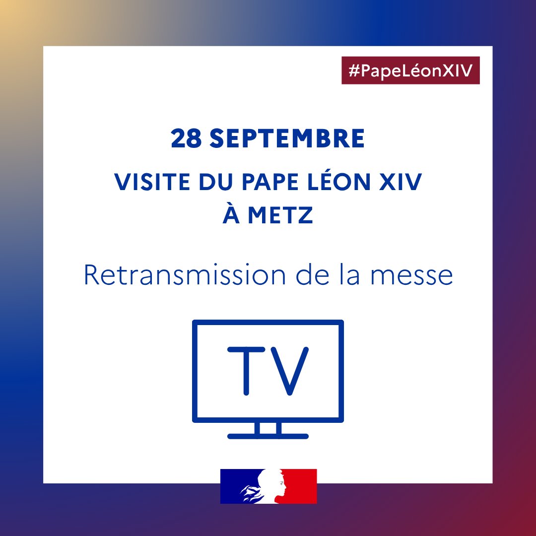 Image de Préfet de la Moselle - #PapeLéonXIVàMetz ⛪ | Retransmission de la messe
Lundi, vous ne pouvez pas vous déplacer à Metz à l