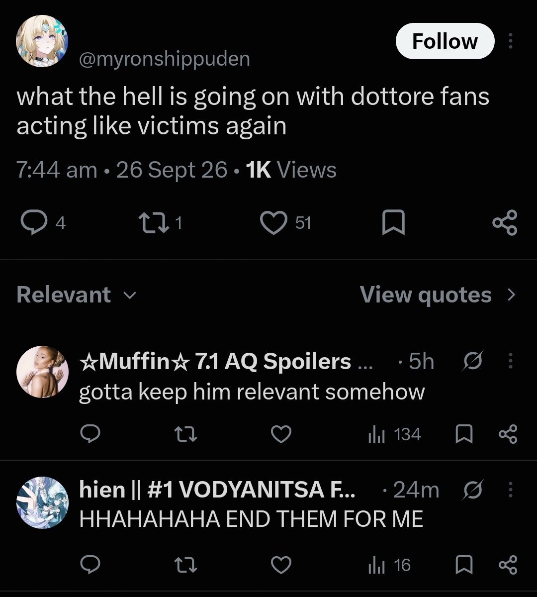 ReasonsAbide's tweet photo. This is so funny. "Yes we bullied you, sent you death/r*pe threats, harassed you for your theories, called you dick centered and every other misogynistic term under the sun. No you don't get to say you faced all that. You're not a victim." https://t.co/c40RPxBD74